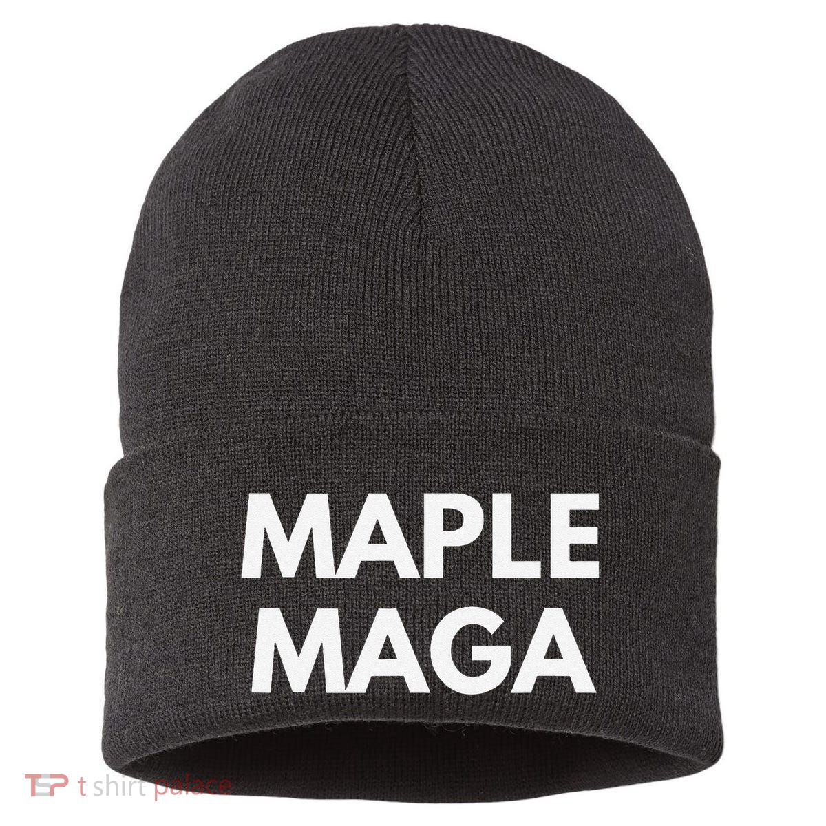 Maple Maga Mcga Make Canada Great Again Sustainable Knit Beanie