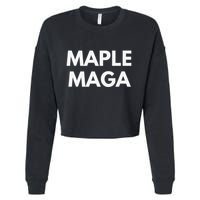Maple Maga Mcga Make Canada Great Again Cropped Pullover Crew