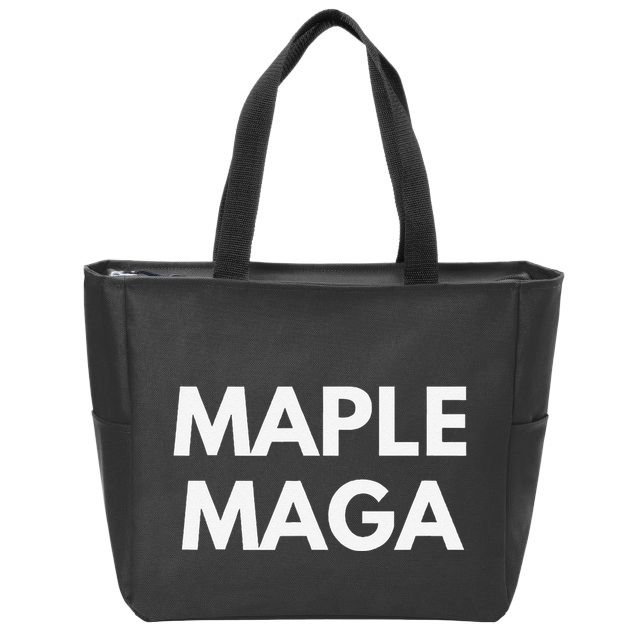 Maple Maga Mcga Make Canada Great Again Zip Tote Bag