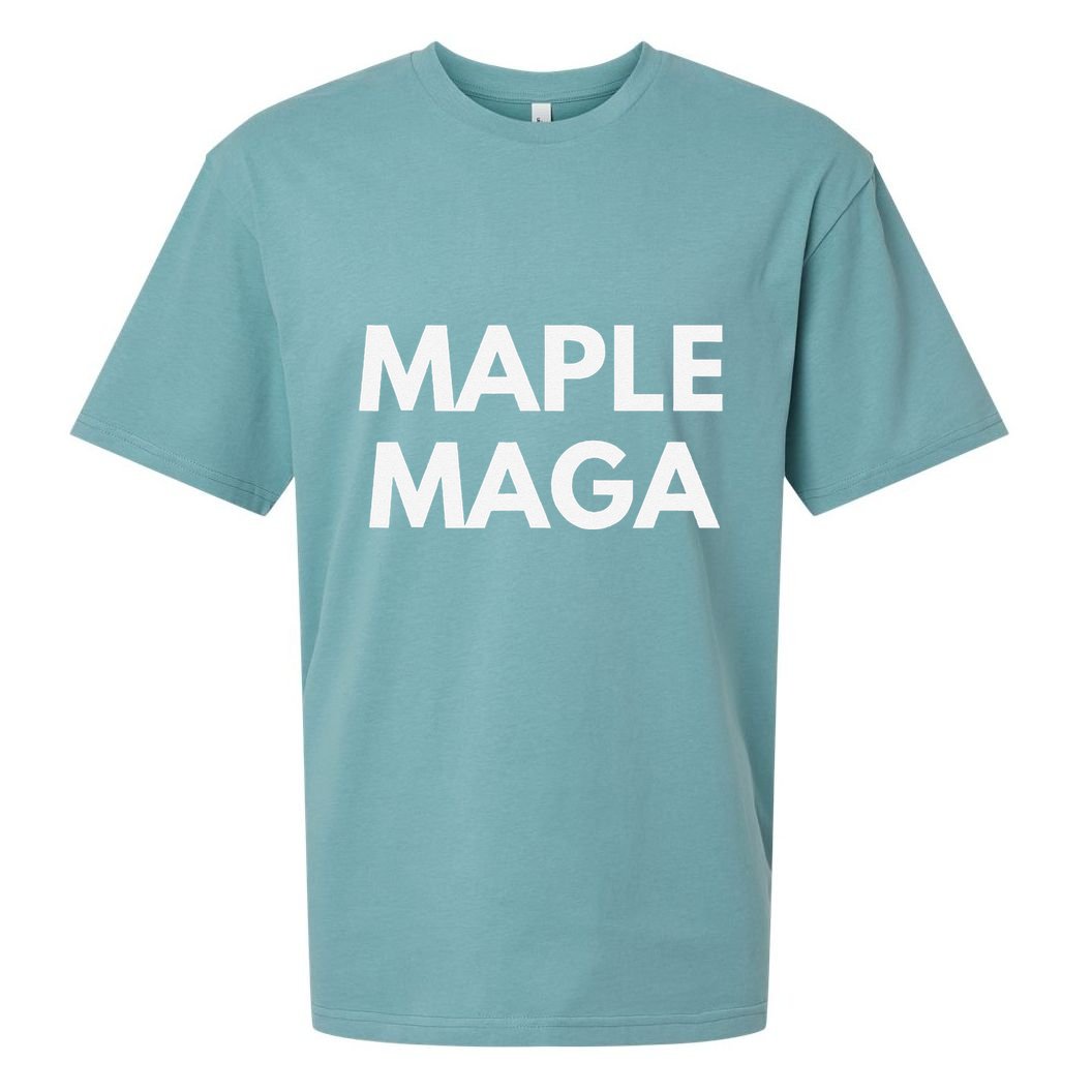 Maple Maga Mcga Make Canada Great Again Sueded Cloud Jersey T-Shirt