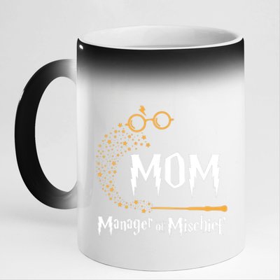 Magical Mom Manager Of Mischief Mother's Day 11oz Black Color Changing Mug