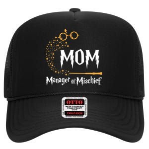 Magical Mom Manager Of Mischief Mother's Day High Crown Mesh Back Trucker Hat