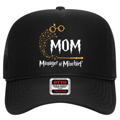 Magical Mom Manager Of Mischief Mother's Day High Crown Mesh Back Trucker Hat