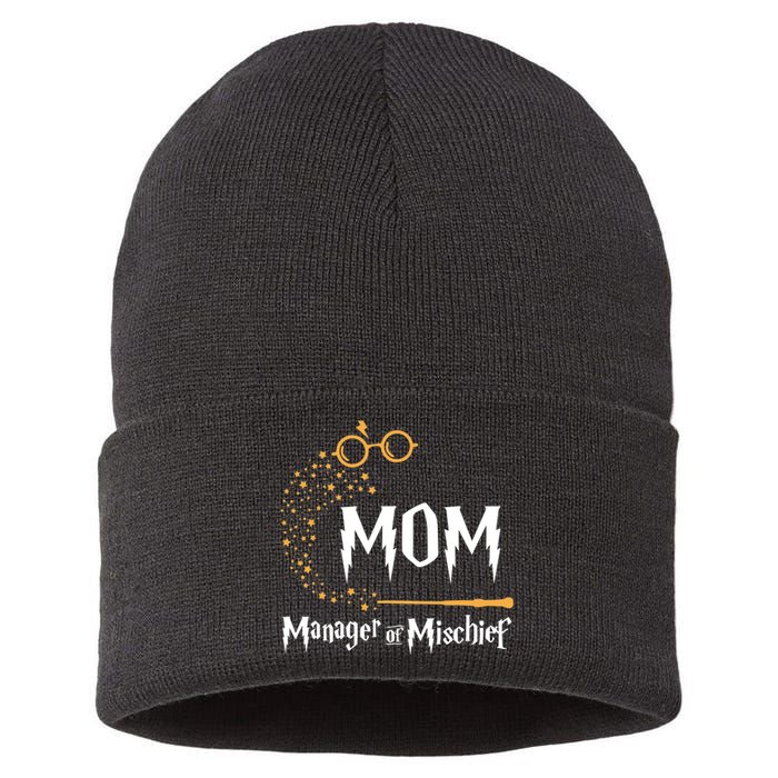 Magical Mom Manager Of Mischief Mother's Day Sustainable Knit Beanie