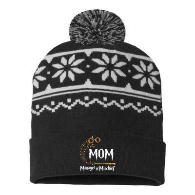 Magical Mom Manager Of Mischief Mother's Day USA-Made Snowflake Beanie