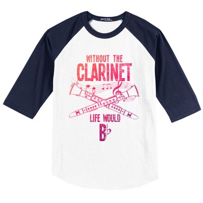 Music Musician Musical Instrut Gift Clarinet Cute Gift Baseball Sleeve Shirt