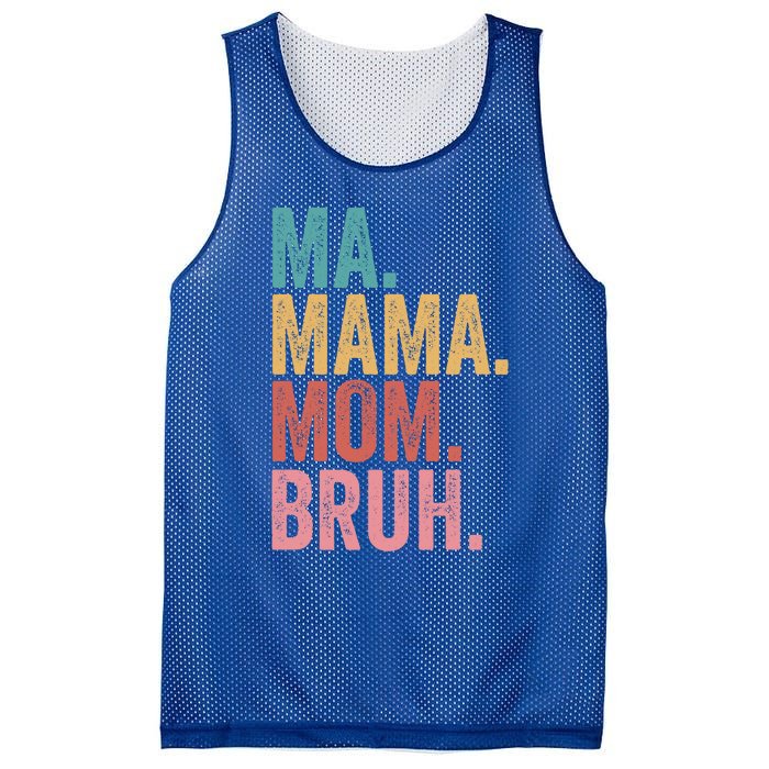 Ma Mama Mom Bruh Mothers Day Funny Vintage For Mother Great Gift Mesh Reversible Basketball Jersey Tank