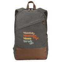 Mama Mommy Mom Bruh Retro Cotton Canvas Backpack