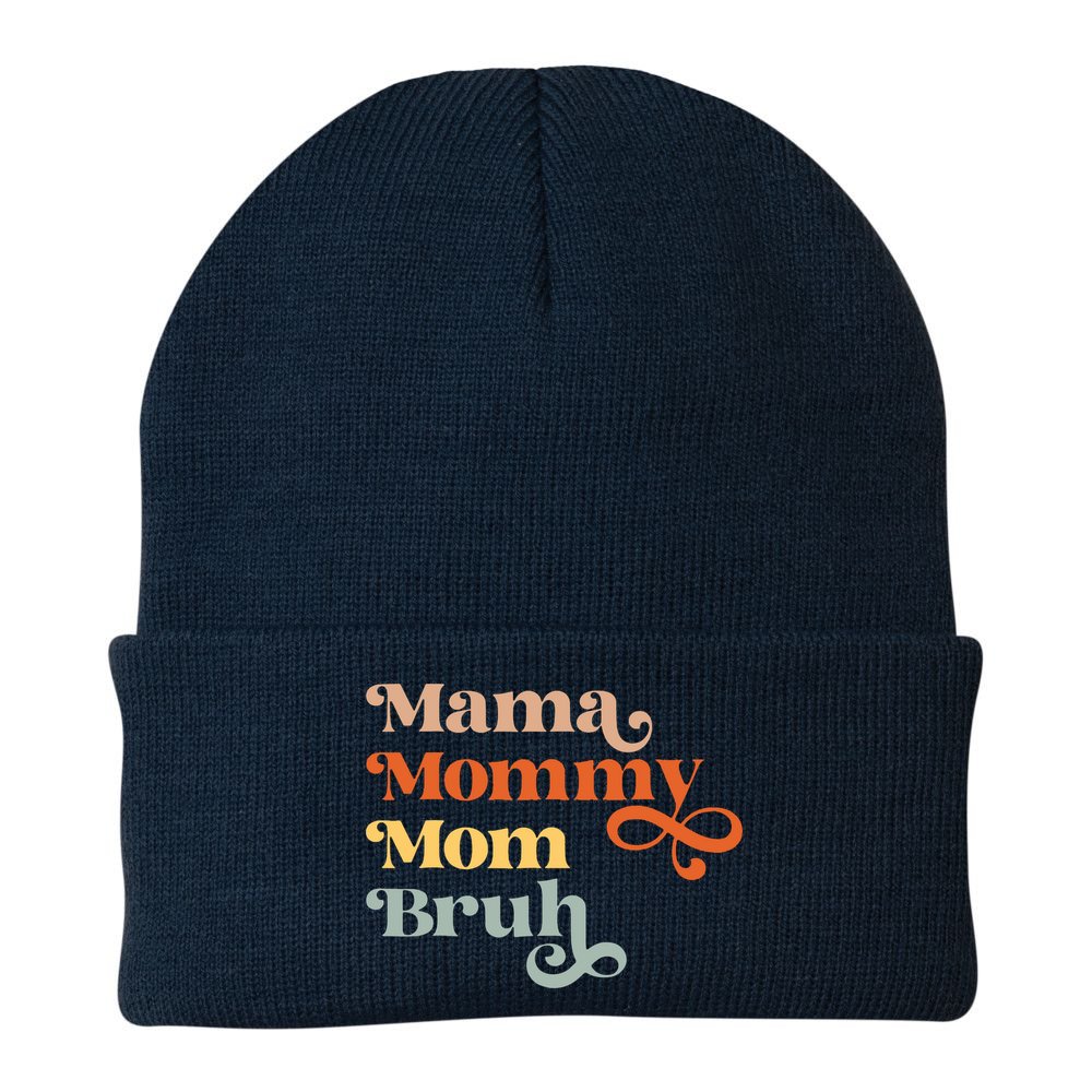 Mama Mommy Mom Bruh Retro Beanie