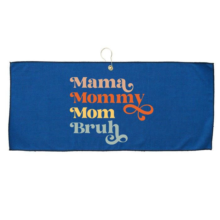 Mama Mommy Mom Bruh Retro Large Microfiber Waffle Golf Towel