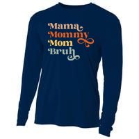 Mama Mommy Mom Bruh Retro Cooling Performance Long Sleeve Crew