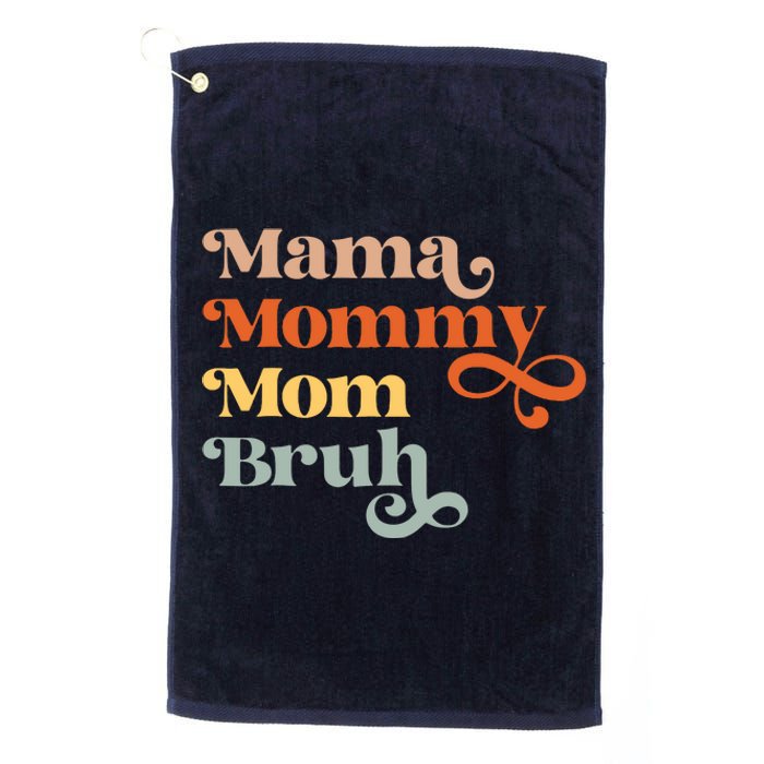 Mama Mommy Mom Bruh Retro Platinum Collection Golf Towel