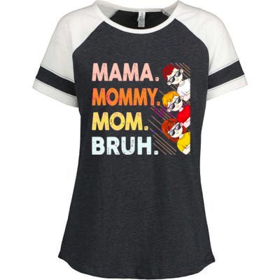 Mama Mommy Mom Bruh Happy Mothers Day Enza Ladies Jersey Colorblock Tee