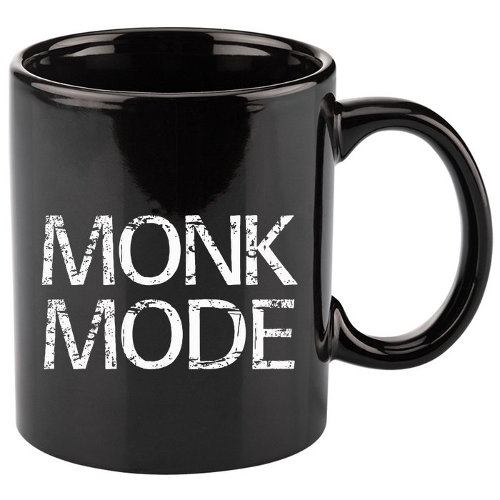 Monk Mode Meditation Yoga Novelty 11oz C Handle Ceramic Mug