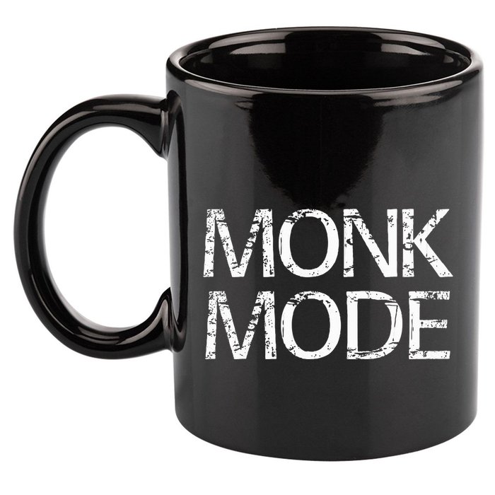 Monk Mode Meditation Yoga Novelty 11oz C Handle Ceramic Mug