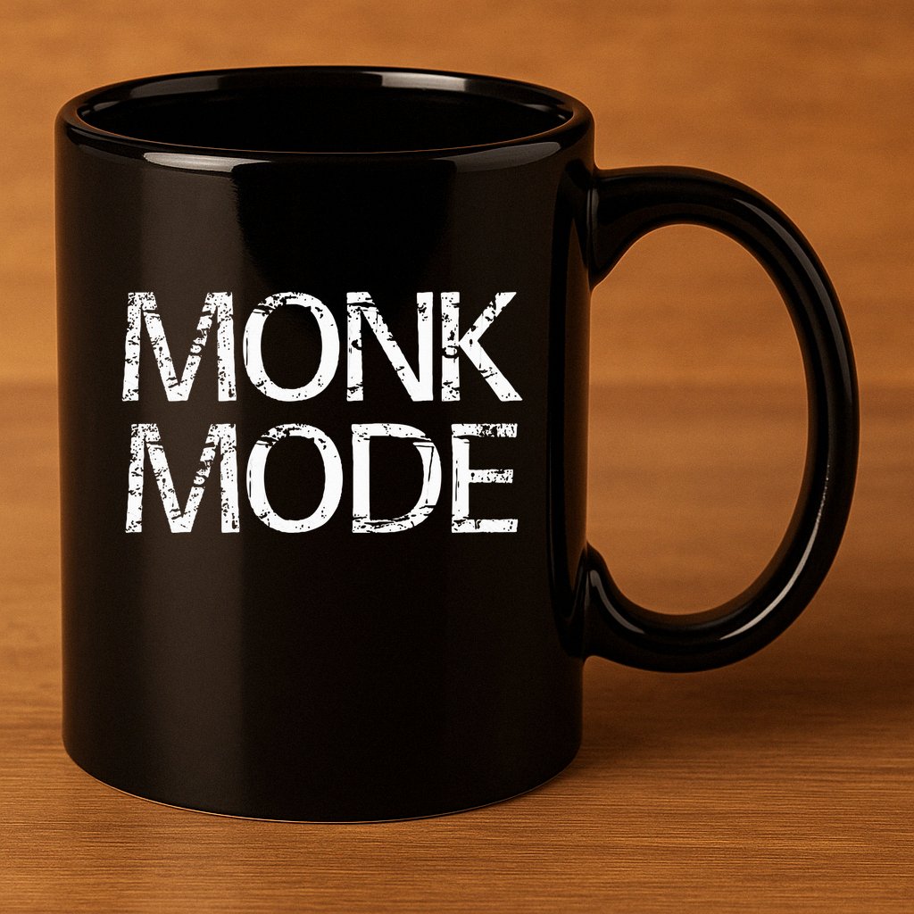 Monk Mode Meditation Yoga Novelty 11oz C Handle Ceramic Mug