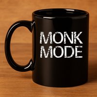 Monk Mode Meditation Yoga Novelty 11oz C Handle Ceramic Mug
