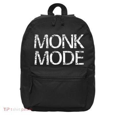 Monk Mode Meditation Yoga Novelty 16 in Basic Backpack