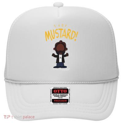 Mustard Meme High Crown Mesh Back Trucker Hat