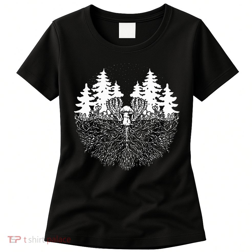 Mycelium Mushroom Womens T-Shirt