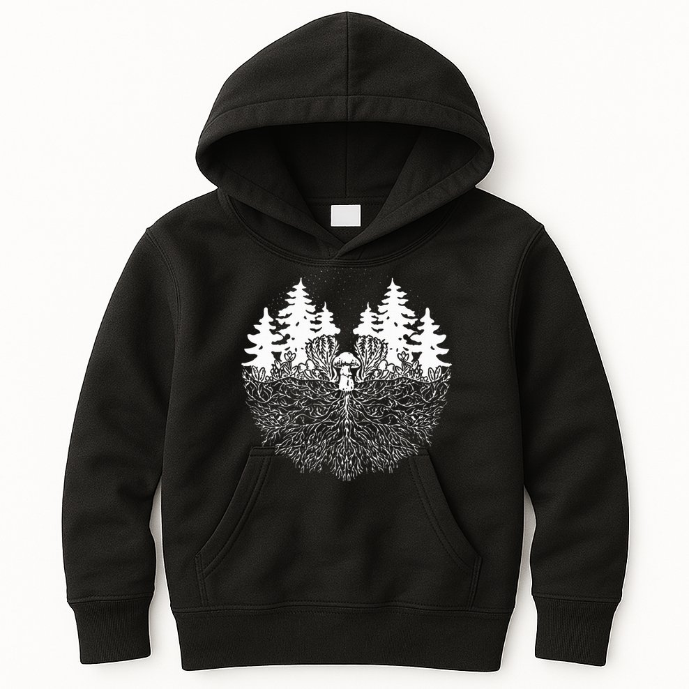 Mycelium Mushroom Kids Hoodie