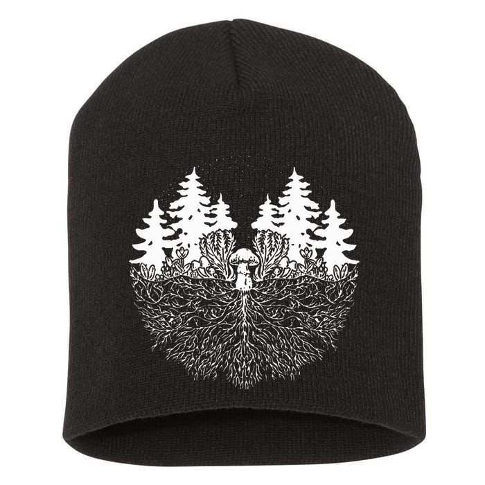 Mycelium Mushroom Short Acrylic Beanie