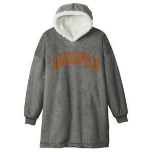 Minneapolis Minnesota Mn Varsity Style Throwback Souvenir Hooded Wearable Blanket