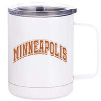 Minneapolis Minnesota Mn Varsity Style Throwback Souvenir 12 oz Stainless Steel Tumbler Cup