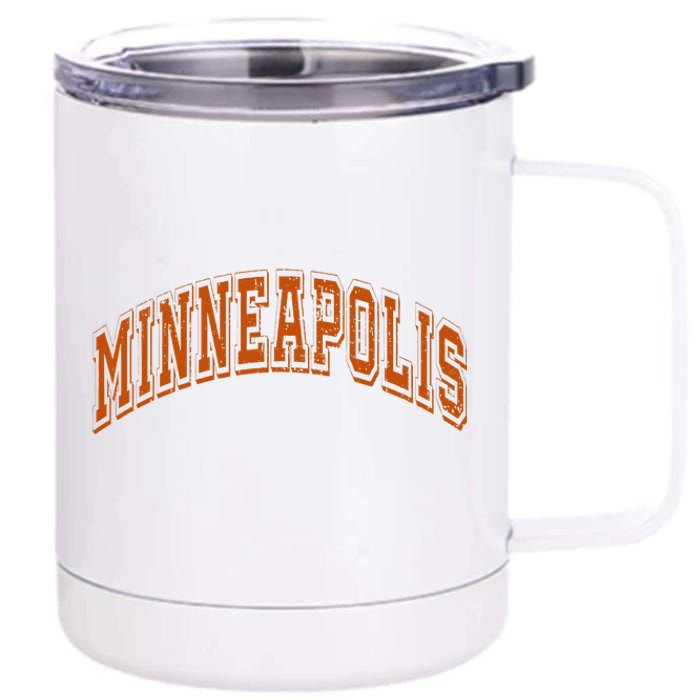 Minneapolis Minnesota Mn Varsity Style Throwback Souvenir 12 oz Stainless Steel Tumbler Cup