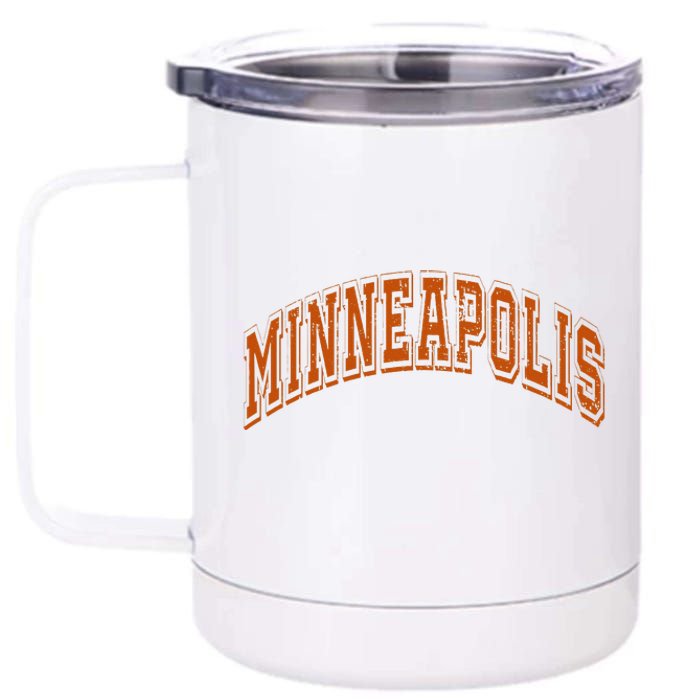 Minneapolis Minnesota Mn Varsity Style Throwback Souvenir 12 oz Stainless Steel Tumbler Cup