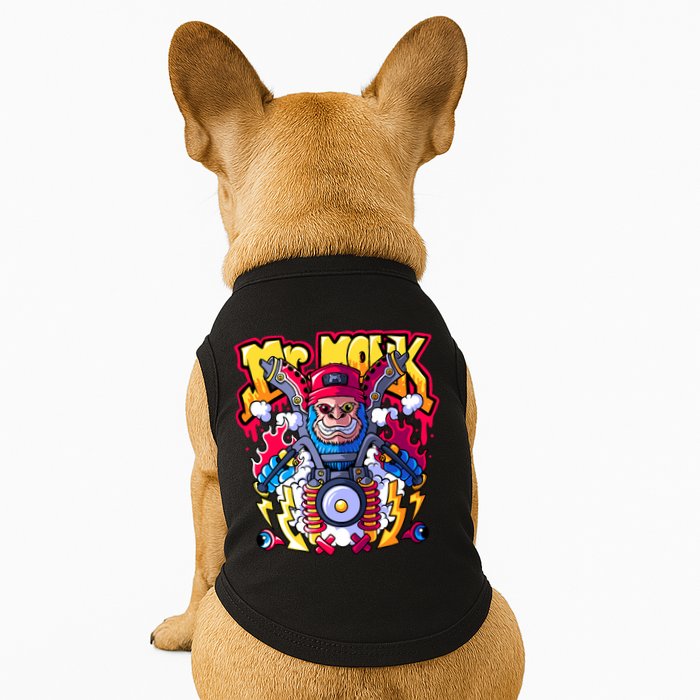Mr. Monkey Monk Cool Character Riding Motorcycle Doggie Tank