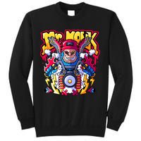 Mr. Monkey Monk Cool Character Riding Motorcycle Sweatshirt