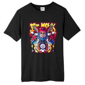 Mr. Monkey Monk Cool Character Riding Motorcycle Tall Fusion ChromaSoft Performance T-Shirt