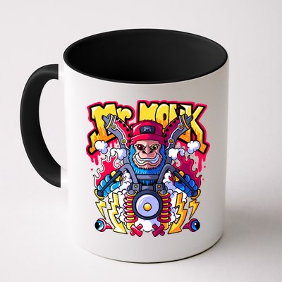 Mr. Monkey Monk Cool Character Riding Motorcycle Mug