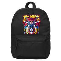 Mr. Monkey Monk Cool Character Riding Motorcycle 16 in Basic Backpack