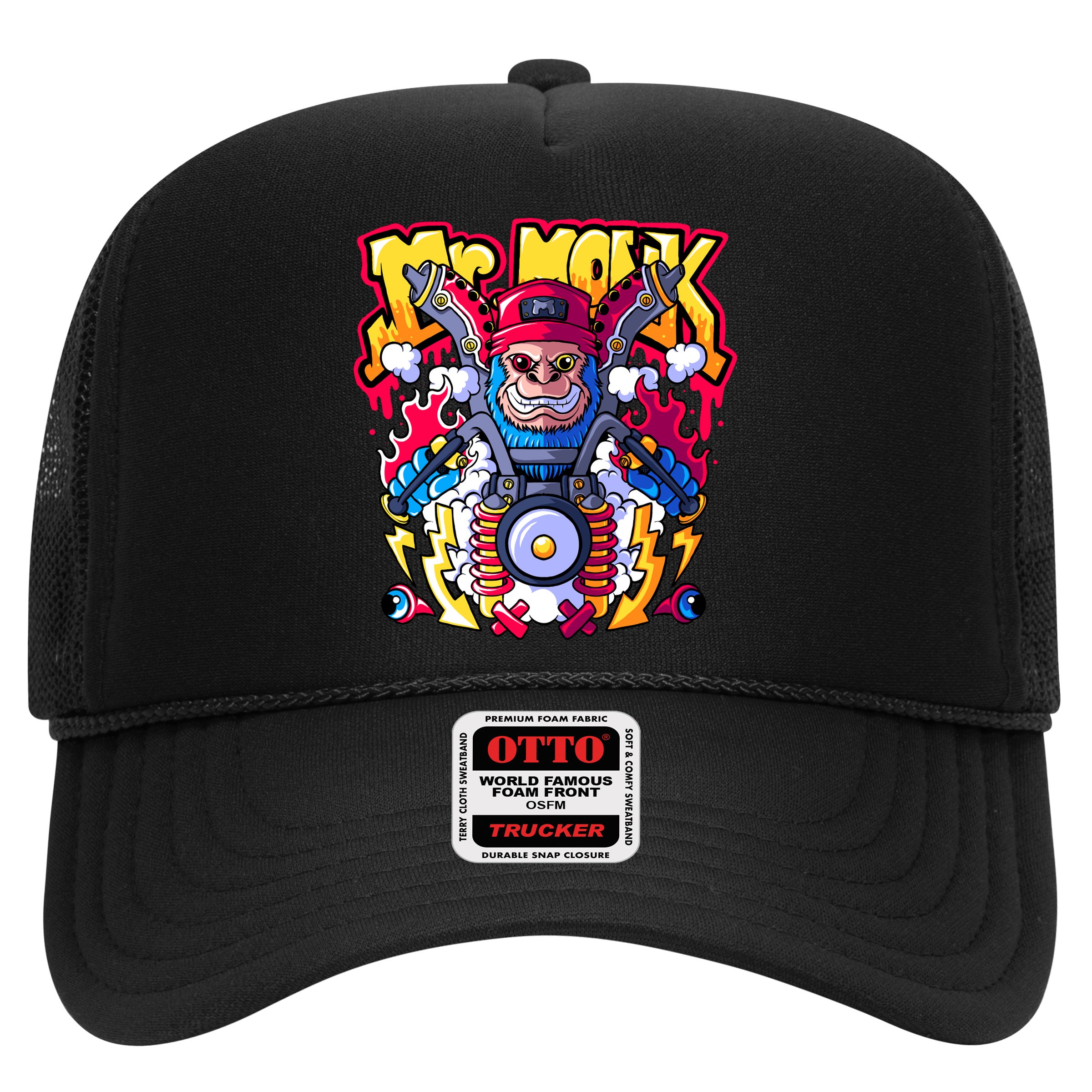 Mr. Monkey Monk Cool Character Riding Motorcycle Hat