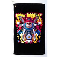 Mr. Monkey Monk Cool Character Riding Motorcycle Golf Towel
