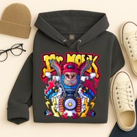Mr. Monkey Monk Cool Character Riding Motorcycle Hoodie
