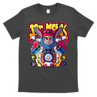 Mr. Monkey Monk Cool Character Riding Motorcycle T-Shirt