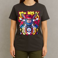 Mr. Monkey Monk Cool Character Riding Motorcycle T-Shirt
