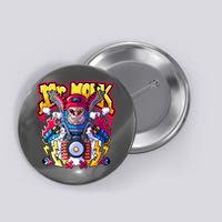 Mr. Monkey Monk Cool Character Riding Motorcycle Button