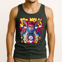 Mr. Monkey Monk Cool Character Riding Motorcycle Tank Top
