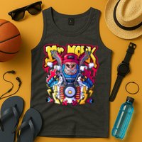 Mr. Monkey Monk Cool Character Riding Motorcycle Tank Top