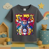 Mr. Monkey Monk Cool Character Riding Motorcycle Toddler T-Shirt