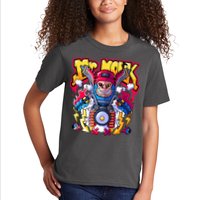 Mr. Monkey Monk Cool Character Riding Motorcycle Kids T-Shirt