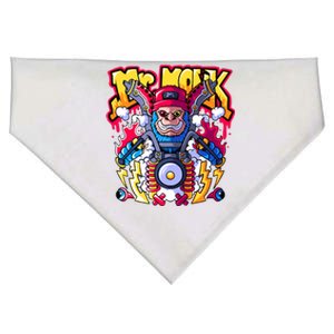 Mr. Monkey Monk Cool Character Riding Motorcycle USA-Made Doggie Bandana