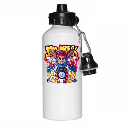 Mr. Monkey Monk Cool Character Riding Motorcycle Aluminum Water Bottle