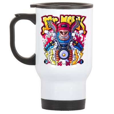 Mr. Monkey Monk Cool Character Riding Motorcycle Stainless Steel Travel Mug