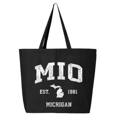 Mio Michigan Mi Vintage Athletic Sports Design V Neck 25L Jumbo Tote