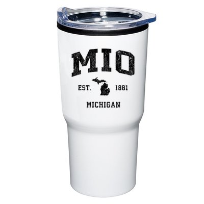 Mio Michigan Mi Vintage Athletic Sports Design V Neck Tumbler